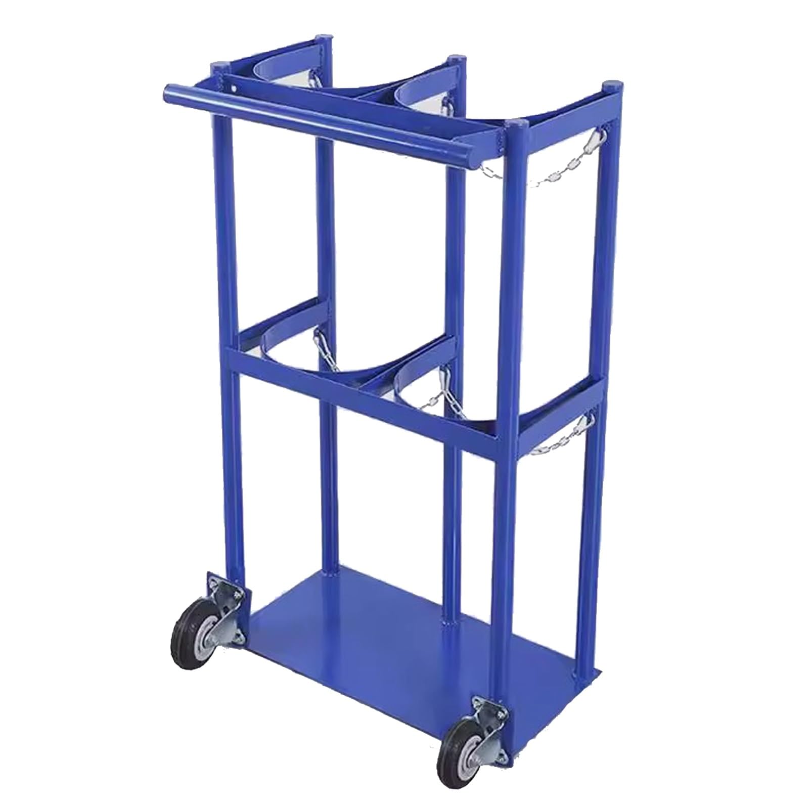 ASerZenith Anti - Tipping Gas Cylinder Trolley, 3.2Mm Steel Column Gas Cylinder Holder, Oxygen Tank Holder For Walker, 27Cm/10Inches Large - Diameter Oxygen Tank Cart Fits Oxygen And Nitrogen Tanks