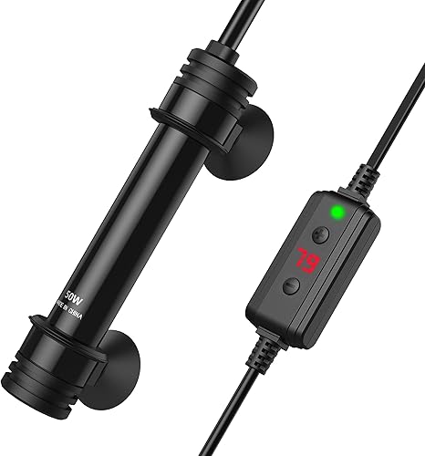 Miniatura 10 de NICREW Calentador de acuario de 300 W, calentador de tanque de peces de temperatura ajustable con controlador para 50-80 galones, protección contra