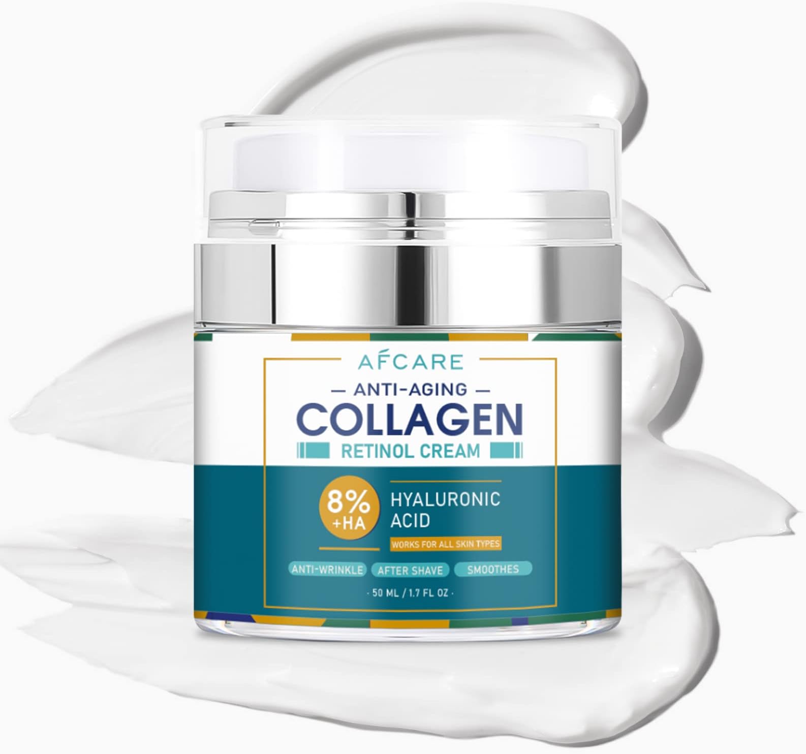 Mens Face Moisturizer Anti-Aging with Hyaluronic Acid - Visibly Smooths and Moisturizes with Collagen, Men's Face Cream Moisturizer Easy to Use and All-Natural 1.7 oz