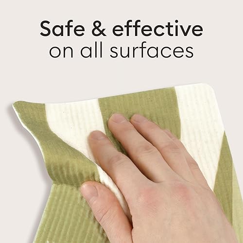 Miniatura 8 de Vove Paquete de 5 paños de cocina suecos | Toallas de papel reutilizables | Paños de limpieza ecológicos | Impresiones de diseñador | Celulosa