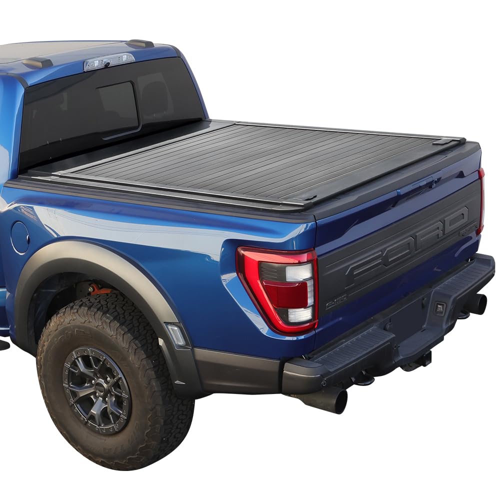 Syneticusa MB Retractable Truck Bed Cover for Ford F-150 2004–2026 | 5.5 ft (67”) Short Bed | Aluminum Hard Retractable Tonneau Cover | Waterproof Low Profile