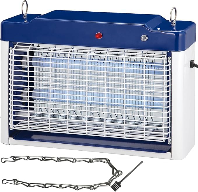 Amazon | センサー付き電撃殺虫器 20W ムシコロ 殺虫灯 捕虫器 蛍光灯