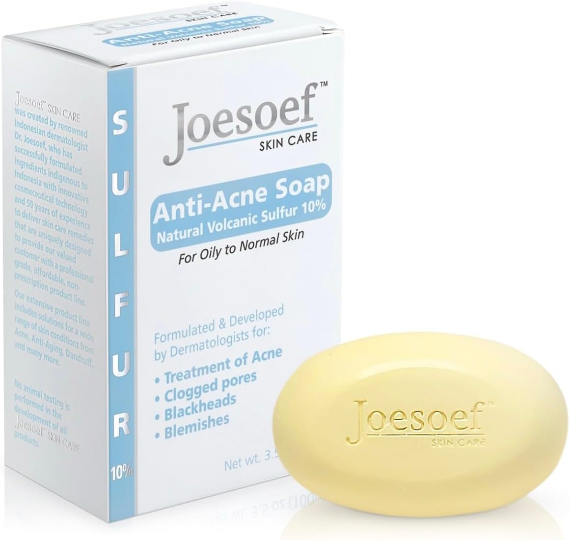 JOESOEF SKIN CARE Sulfur Soap for Acne Pharmaceutical Grade Dermatologists Approved for Acne Rosacea 100G