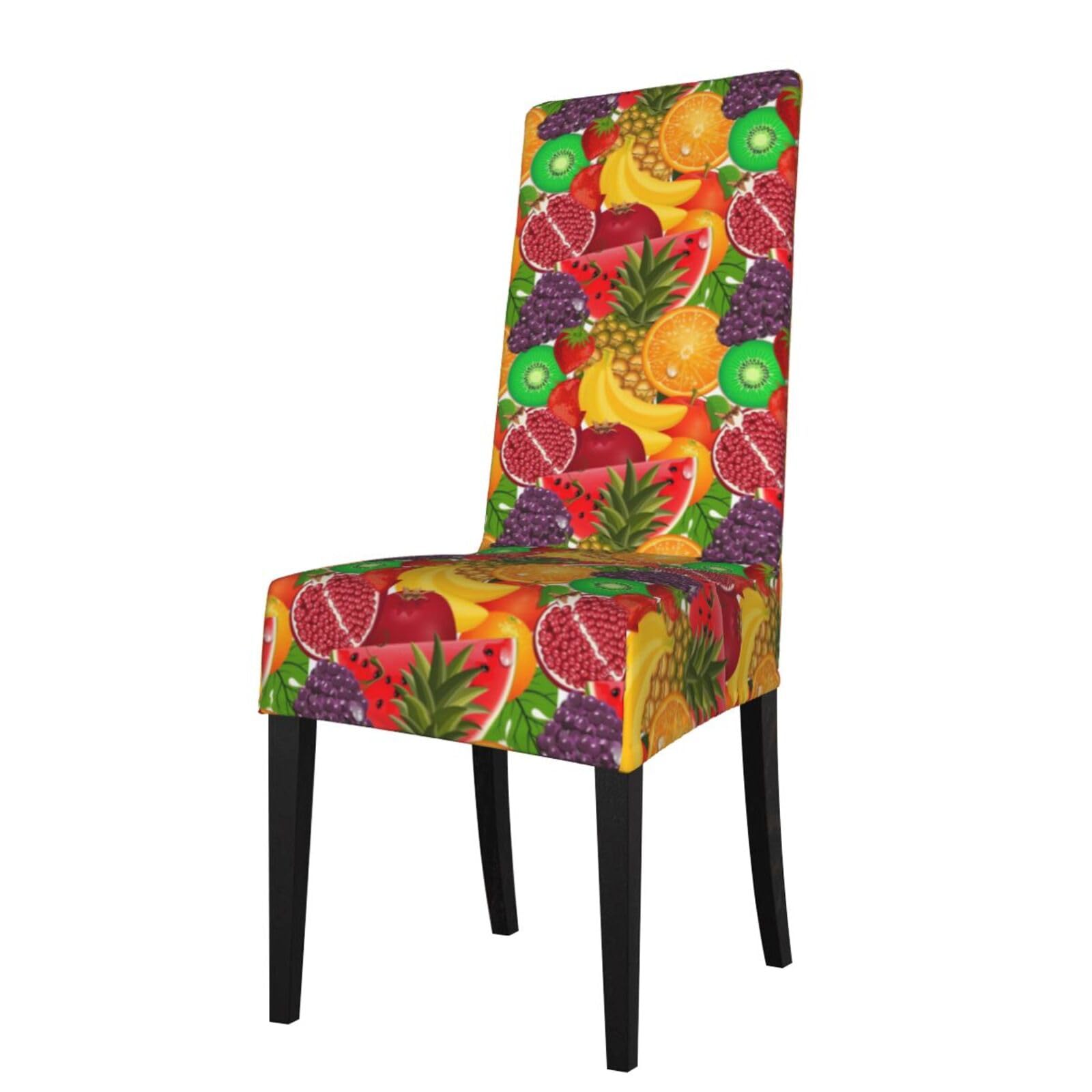 Yyhwhjde Black Fresh Fruits Pineapple Prints Protection Cover For Dining Chair – Stretch Slipcovers For A Fresh, Refreshed Dining Room Look!
