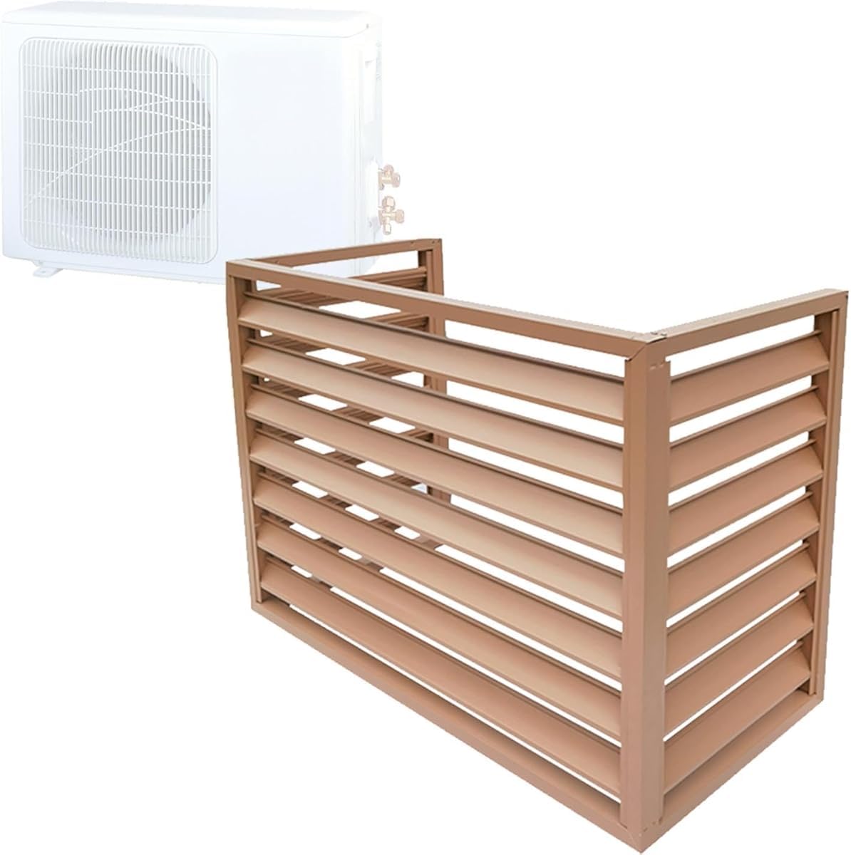 Bâche de protection climatiseur extérieur cache-condenseur alu 61x111x81 cm