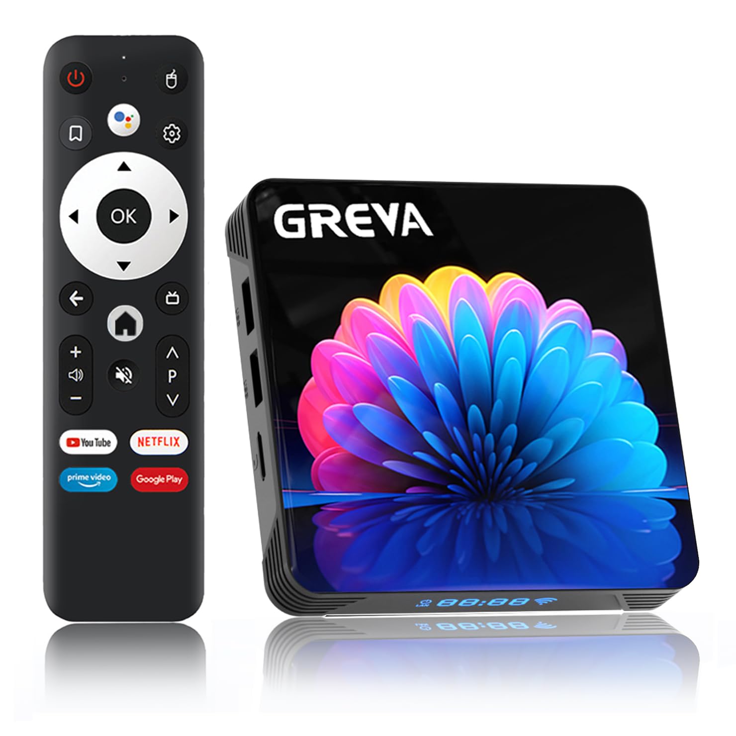 GREVA TV Box 8K Android 14.0 – RK3528, 4GB RAM 32GB ROM, WiFi6 Dual Band, HDR10, USB3.0 E Ethernet Per Streaming Ultra HD