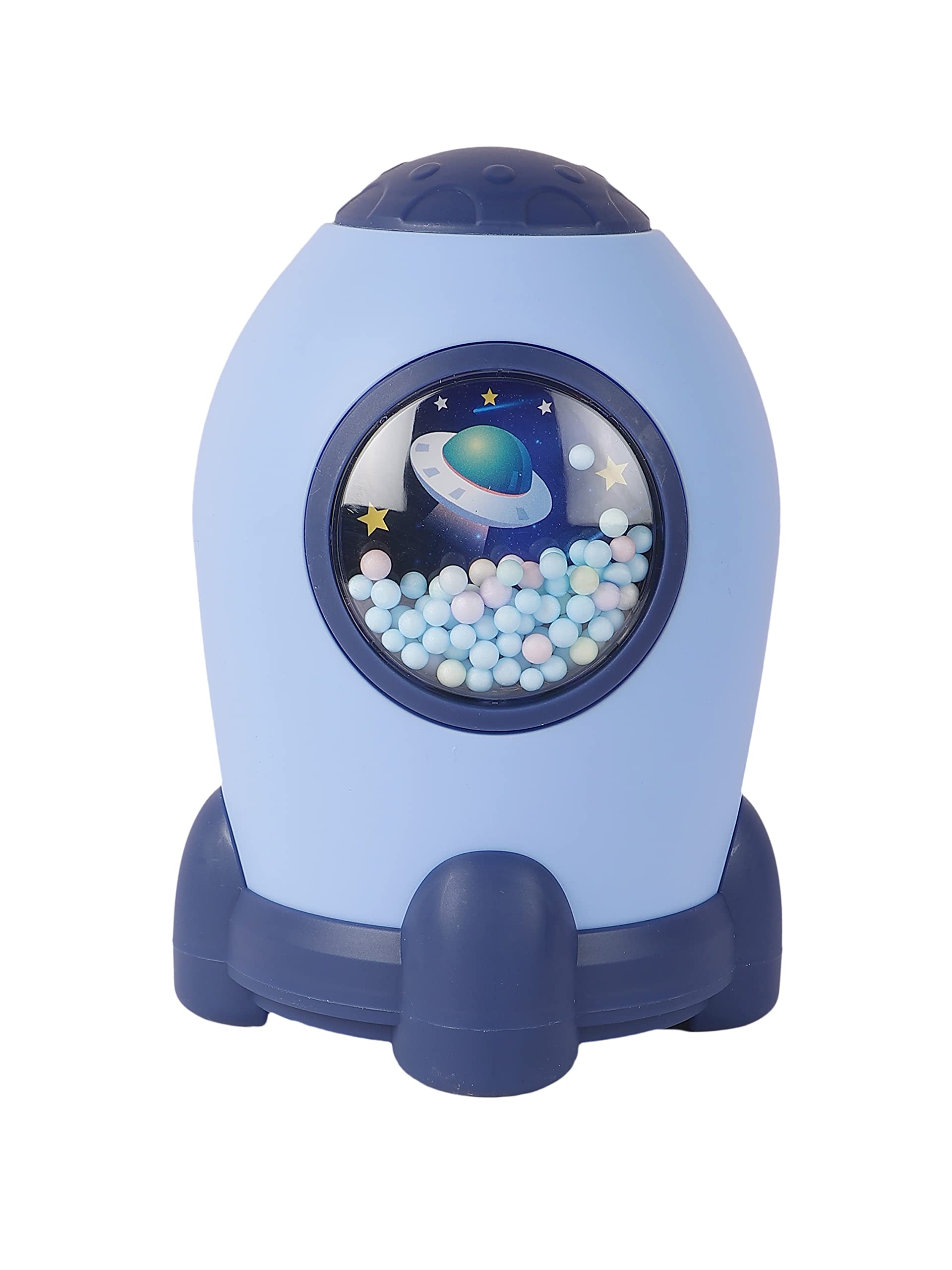 PASSION PETALSRocket Piggy Bank With Lock Code -Money Saving Coin Bank, Plastic Piggy Bank For Kids, Birthday Return For Boys & Girls, Money Bank, Coin Box For Kids(Lightblue), Modern