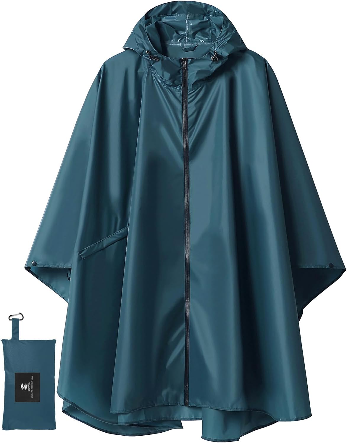 Unisex Rain Poncho Waterproof Raincoat Hooded for Adults Women with Pockets
