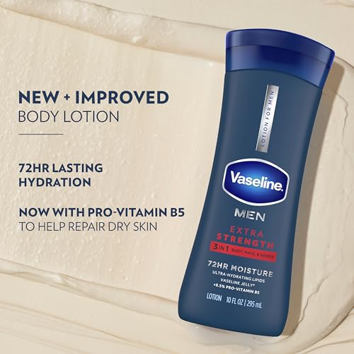 Image of Vaseline Men Healing Moisture Hand and Body Lotion Extra Strength 10 oz