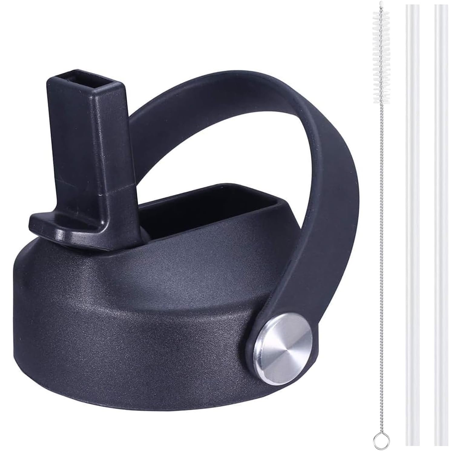 SENDESTAR Spout Lid for Hydroflask Wide Mouth Water Bottle Fits 18 oz 20 oz 32 oz 40 oz 73 oz,Chug Cap Flexible Handle Compatible, Takeya, Simple Modern, Wide Mouth Water Bottle