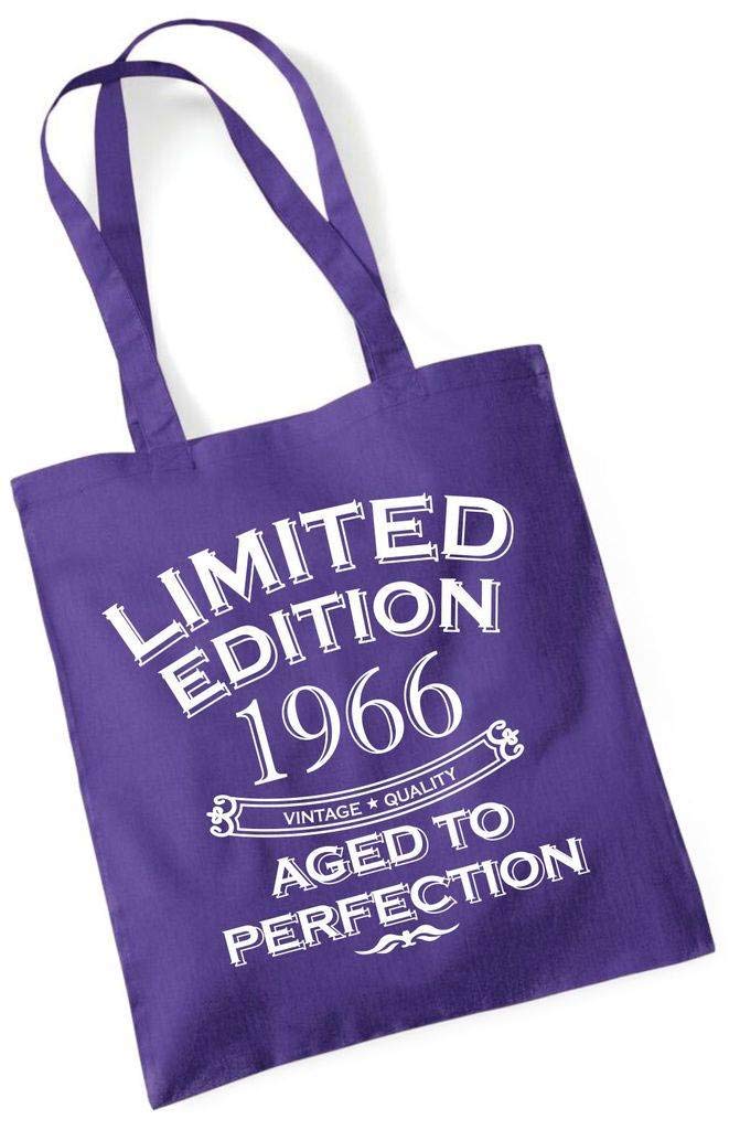 Fun Birthday Gift Present Tote Shopping Cotton Bag Limited Edition Aged To Perfection Year 1966