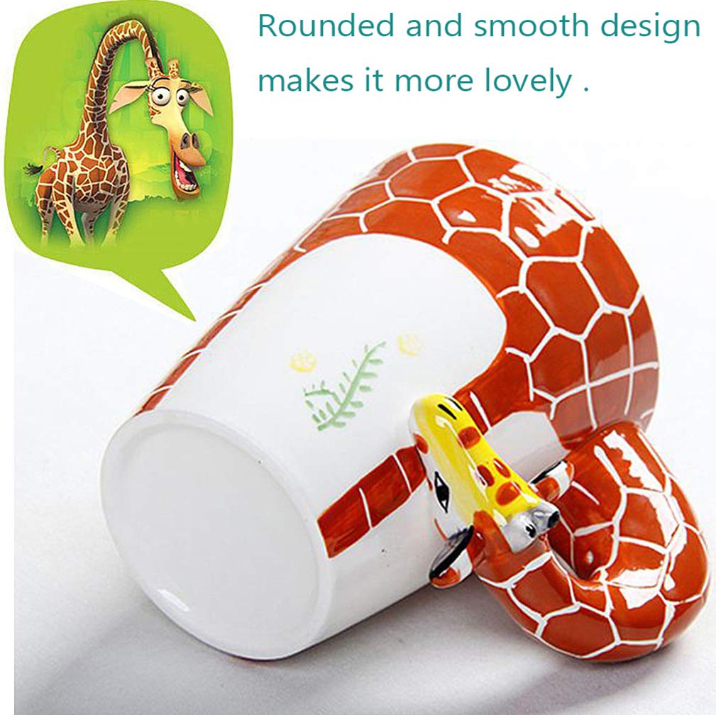 Tazza In Ceramica 3D A Forma Di Giraffa - 400ml - Idea Regalo Divertente Per Amanti Degli Animali E Colleghi