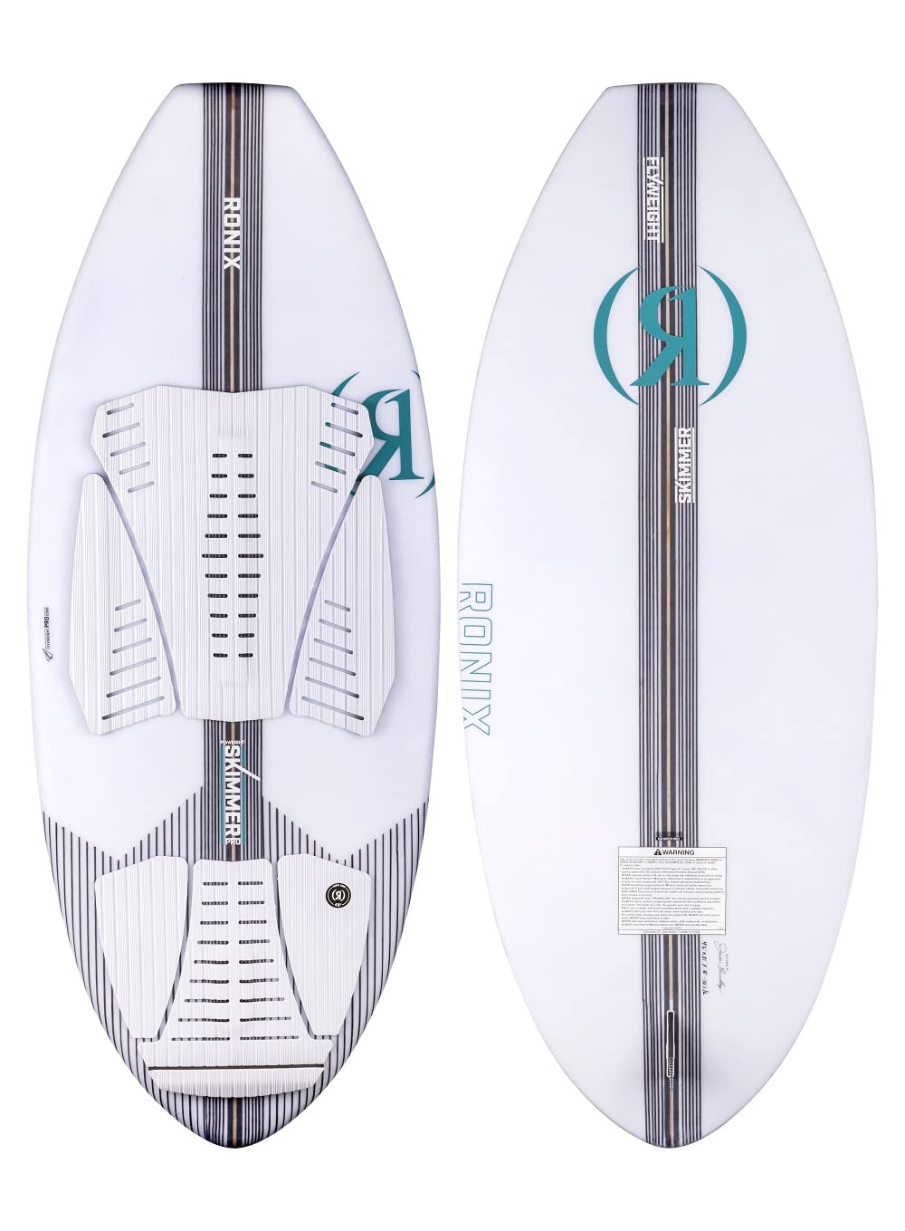 Ronix Flyweight Pro - WakeSurf Skimmer - Glacier White/Carbon/Aqua.
