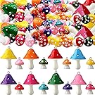 Hicarer Mushroom Pendant Charm, Resin Cute Mushroom Shape Charms DIY Pendant Jewelry Pendants for Bracelets Necklaces Earrings Keychains DIY Crafts Making