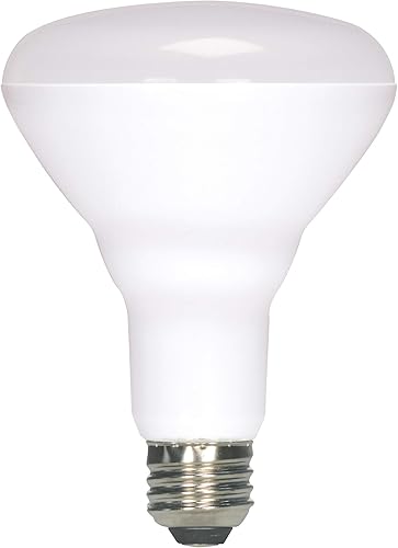 Miniatura 3 de Satco S29628 10 vatios; LED BR30; 2700 K; extensión de haz de 100 pies; base media; 120 voltios; regulable paquete de 6