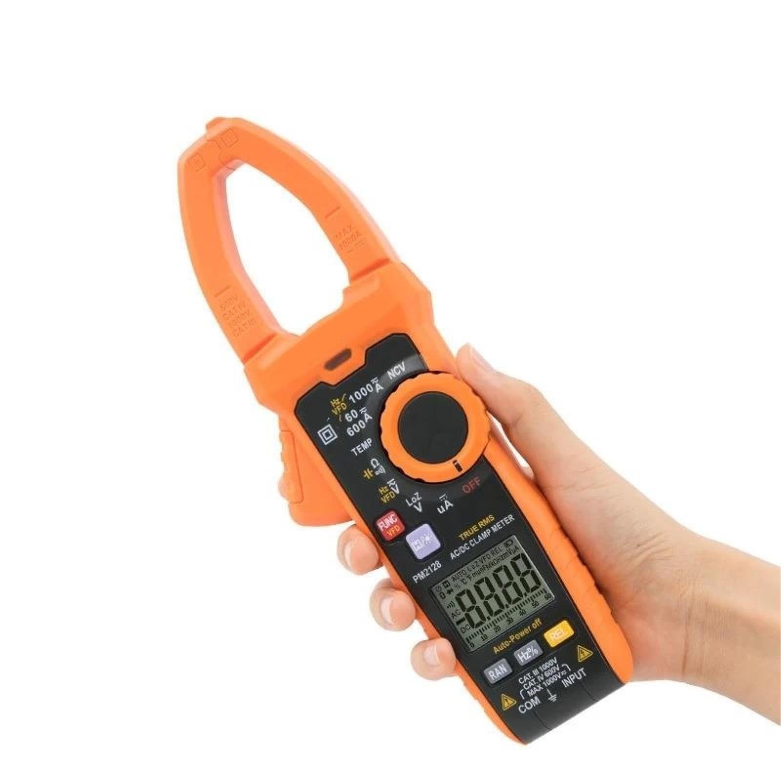 Multimetr cyfrowy, PM2128S 1000A Cyfrowy miernik cęgowy 6000 zliczeń Tester napięcia prądu przemiennego/stałego