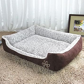 GlobalNiche? White, XL 90X70X18Cm: Large Dog Bed Sofa Dog Cat Pet Cushion for Mat House Cot Pet Bed House Big Blanket Cushion Basket Supplies for
