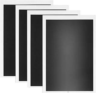 sourcing map 4 piezas de papel de grabado láser, papel de marcado láser de 39 x 27 cm, papel láser negro en blanco para metal, cerámica, vidrio, marcado láser de fibra