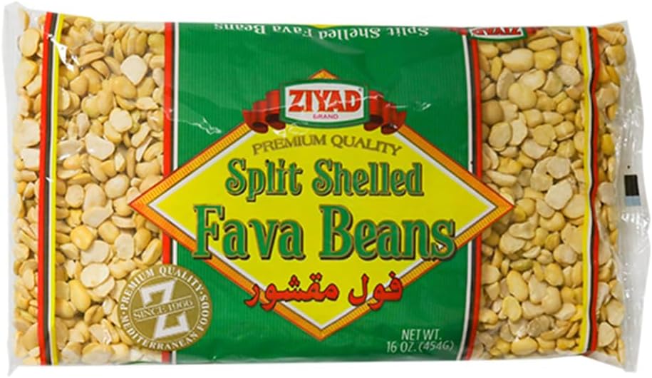 Ziyad Brand Premium Quality Split Shelled Fava Beans, Broad Bean, No Additives, No Preservatives, Perfect for Foul Mudammas 16oz