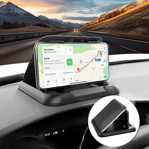 Soporte de teléfono para automóvil, soporte de teléfono celular para salpicadero para tu automóvil, estable, antideslizante, apto para iPhone,