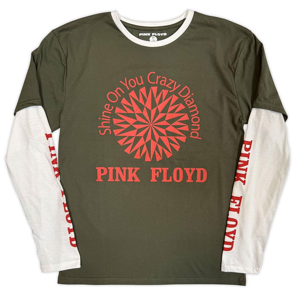 Pink Floyd Shine On Layered Long Sleeve T Shirt XXL Green