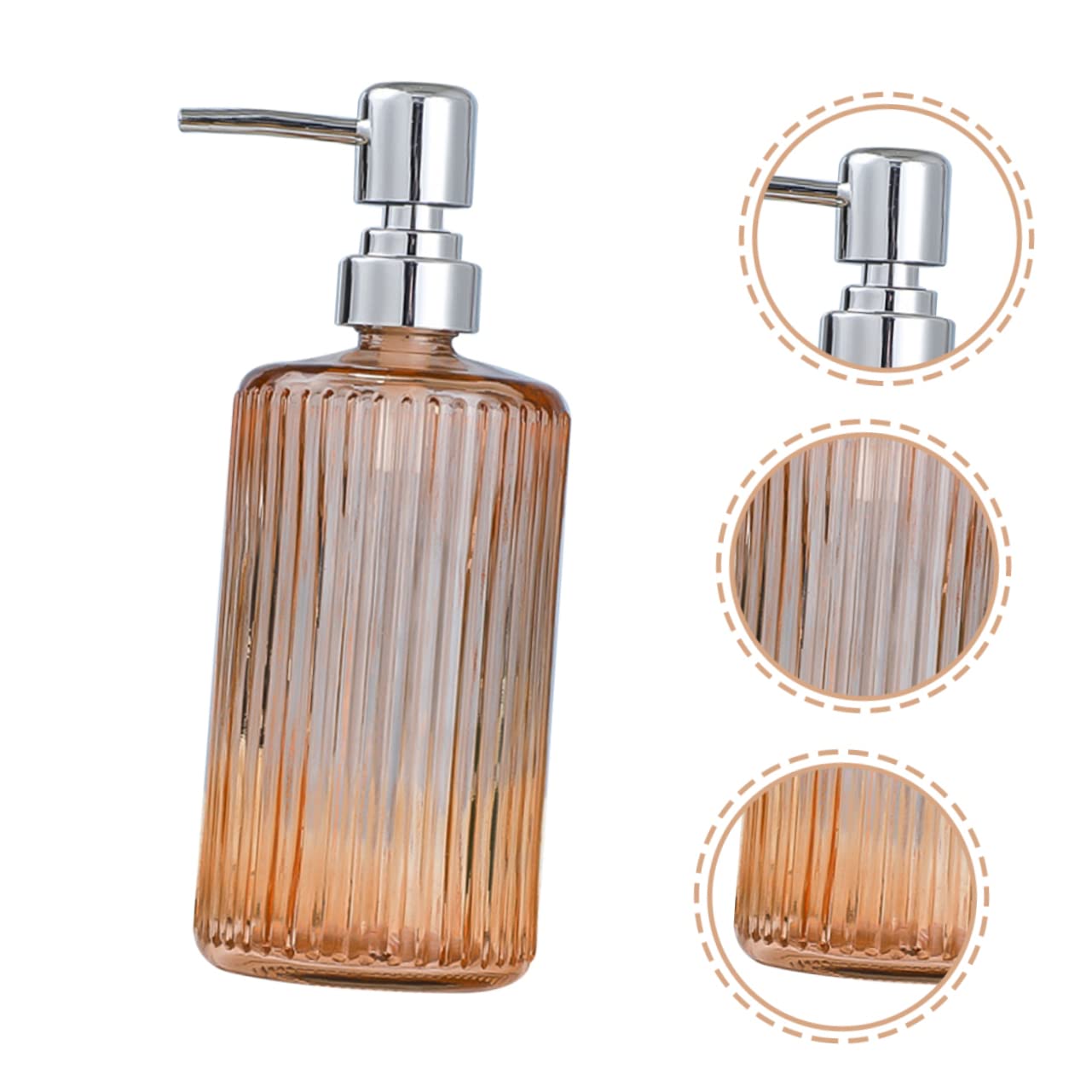 3 Stück Glas Pumpflaschen 500ml Nachfüllbare Shampoo Spenderflaschen für Reise und Hotel Langlebig und Wiederverwendbar