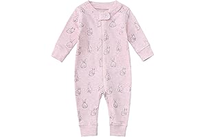 Organic Cotton Baby Boy Girl Zip up Sleep N Play, Footless, Long Sleeve