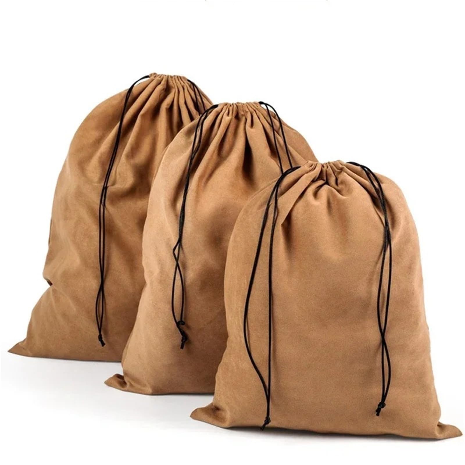 Handbag Dust Bag 3pc Drawstring Bags Reusable Storage Pouches For Jewelry Travel Organizer Dustproof Packaging Bag(Khaki,49x60cm)