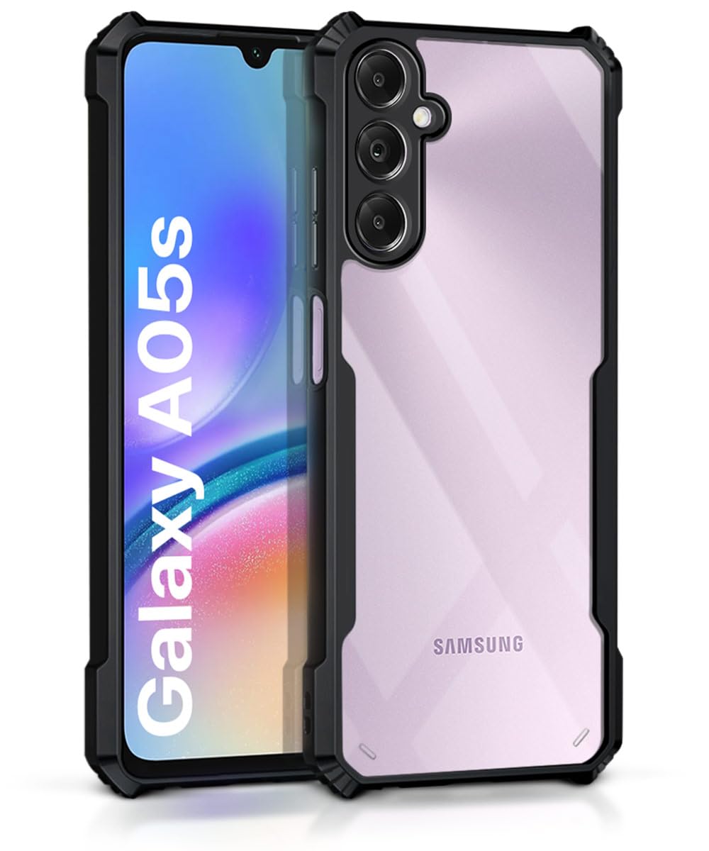 WOW IMAGINE Shock Proof Clear Protective Back Case for Samsung Galaxy A05S 5G | Galaxy M14 4G - AirEDGE Technology | 360 Degree Camera Protection | Transparent Hybrid Back Case Mobile Cover - Black (B0CM3B5CVV) Amazon Price History, Amazon Price Tracker