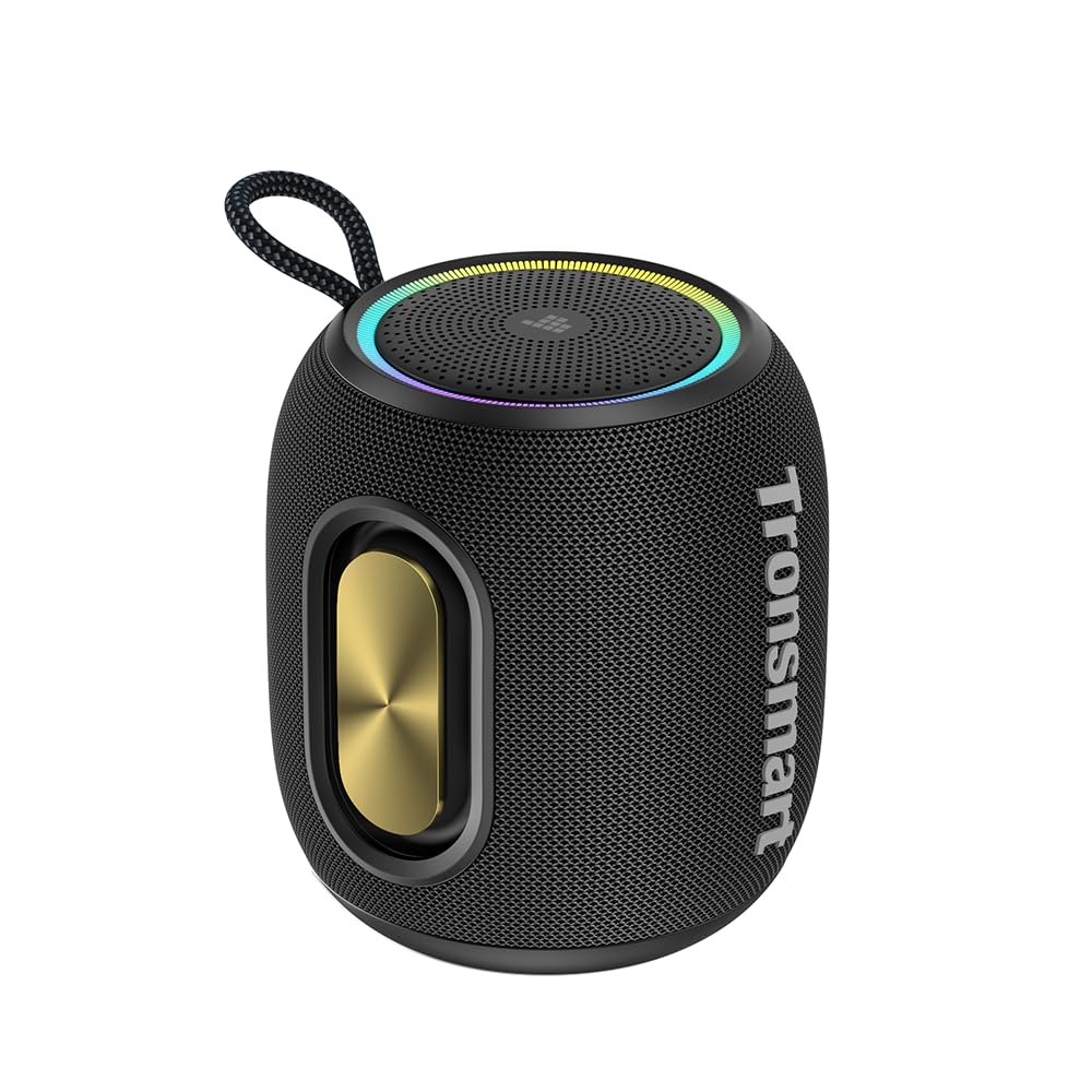 Tronsmart T8 Mini Altavoz Portátil Bluetooth Potente, 16W Potencia, IPX7 Impermeable, 20H Duración, Conexión estéreo, Compatible SD/AUX, Ideal para Fiestas, Viajes y Exteriores, Negro