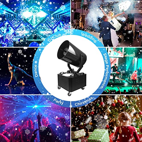 Máquina de nieve comercial de 3500 W, con cabeza giratoria de 360° y control remoto, para exteriores y eventos navideños miniatura 6