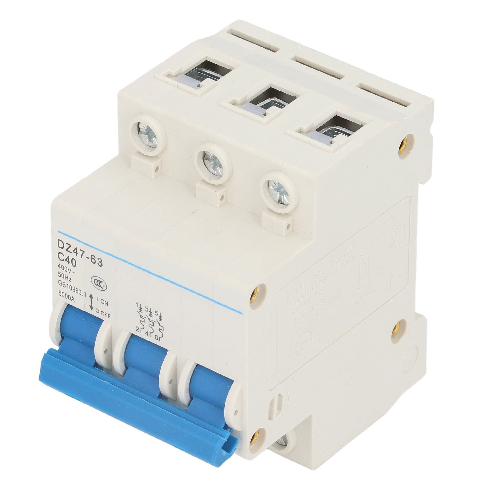 Disjoncteur tripolaire pour rail DIN en nylon PA66 basse tension