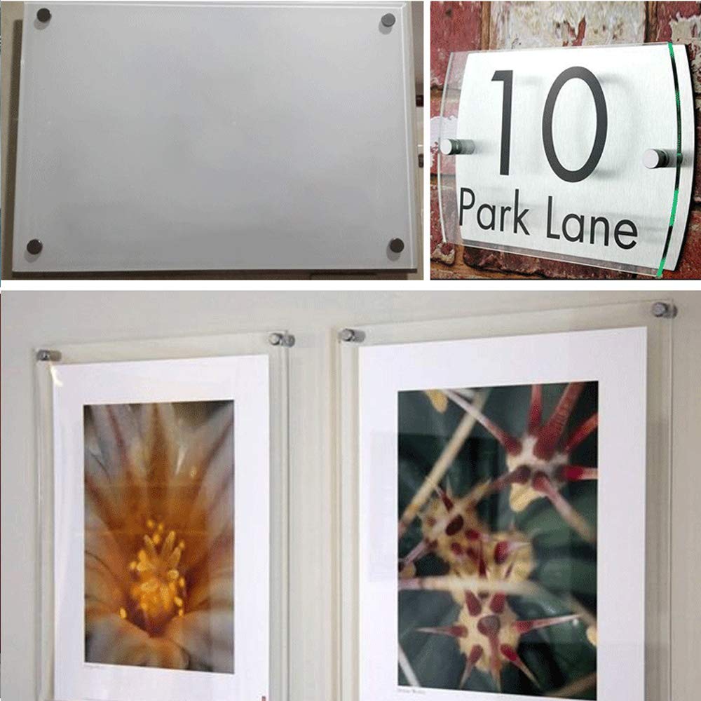 6 Pezzi Distanziali per Targhe, Chiodi Pubblicitari Chiodi Pubblicitari in Acciaio Inox per Cartelloni Pubblicitari, Cartelloni Pubblicitari, Fissaggio di Vetri, 25 x 19mm