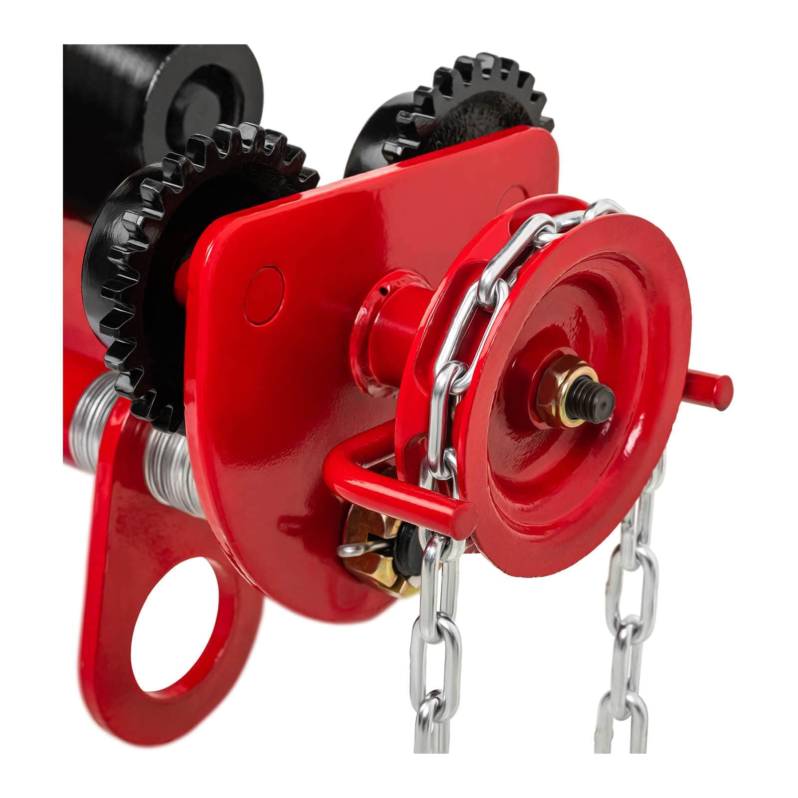 Steinberg Systems Chariot pour Palan Porte Palan Manuel Avance par Poussée Engrenage SBS-RT-1000 (Capacité 1000 kg, Largeur De Fer 77-133 mm, Coeff. sécurité 1,25, avec Chaîne, Acier/Acier allié)