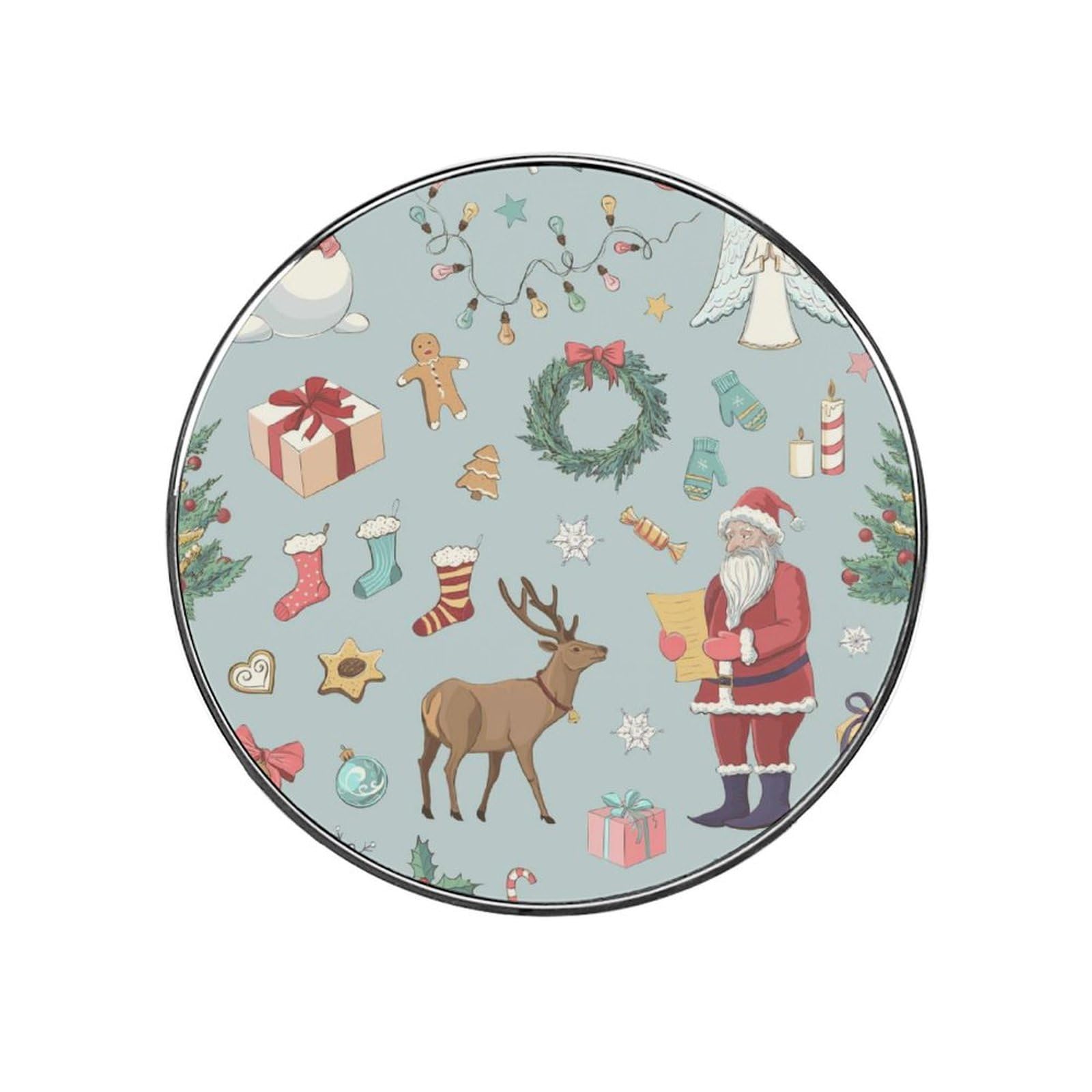 Santa Elk Alloy Fridge Magnet For Office Cabinet Refrigerator Whiteboard Photo
