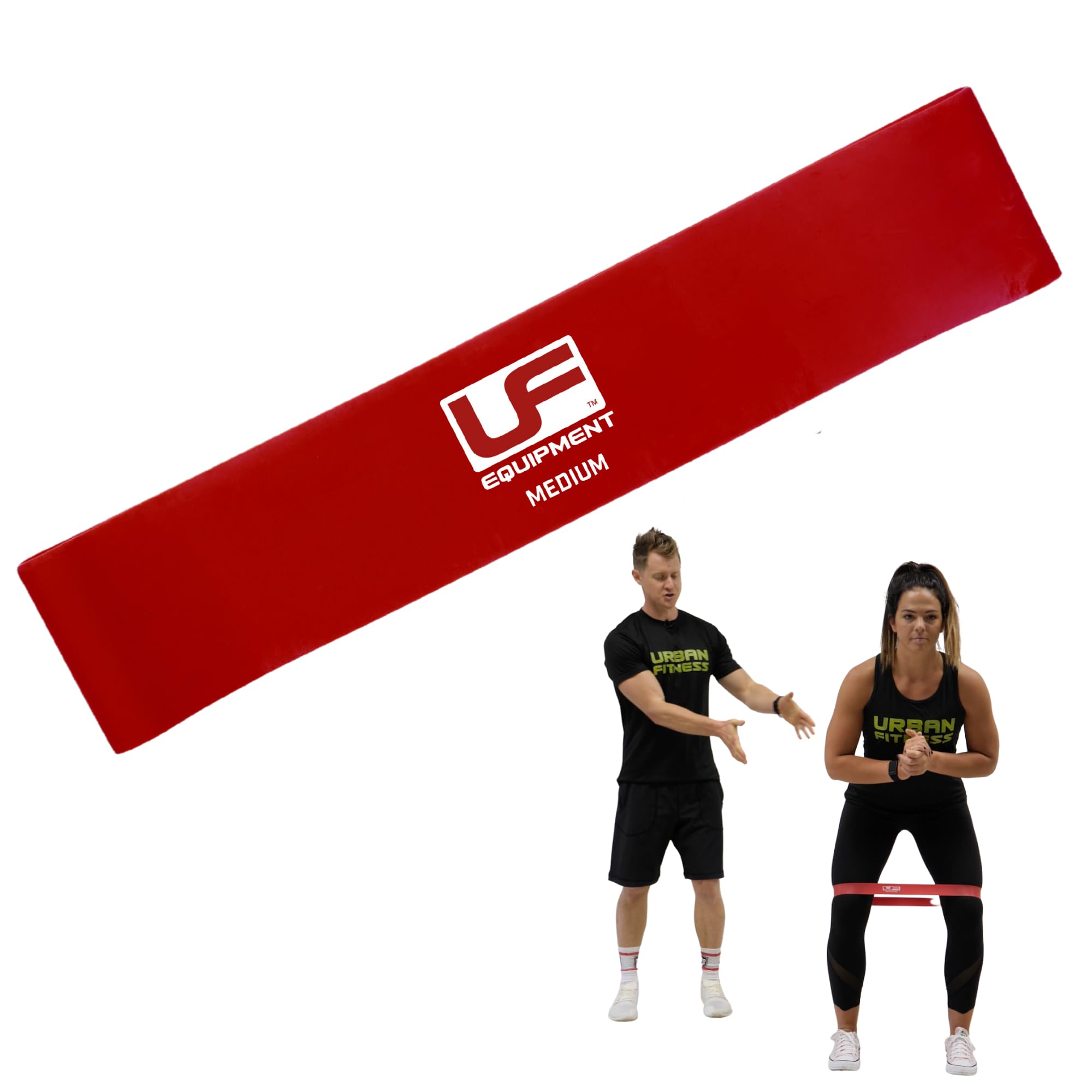 Urban Fitness Uf Equipment Unisex' s Resistance Band Loop 12 Inch, Red-medium, 12"