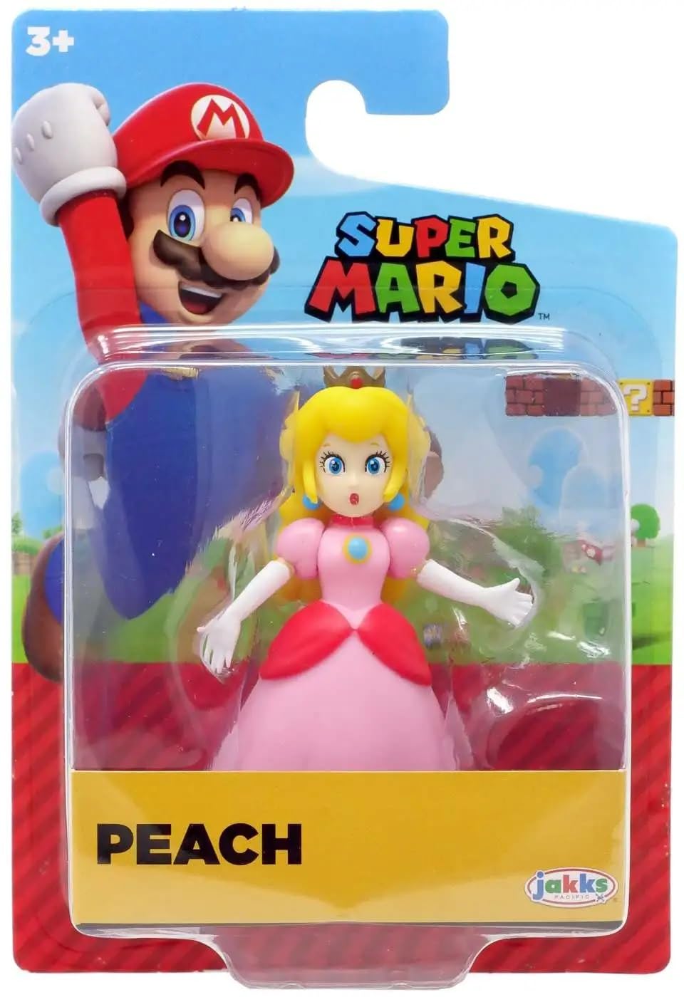 Mondo di Nintendo - Super Mario Bros - Figura articolabile 6,3 cm - Principessa Peach