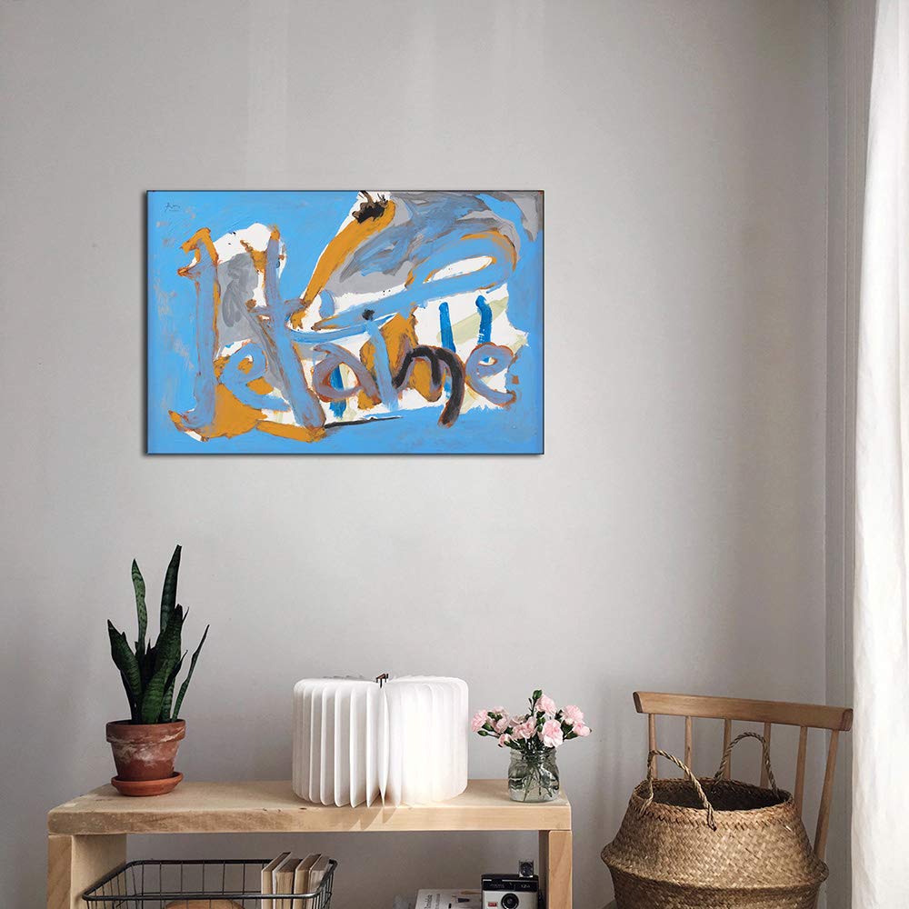 Five-Seller Abstrakcyjny Robert Motherwell Graffiti Płótno Słynne Obrazy Reprodukcja obrazów na płótnie do nowoczesnego wystroju (z ramą, 40_x_60_cm)