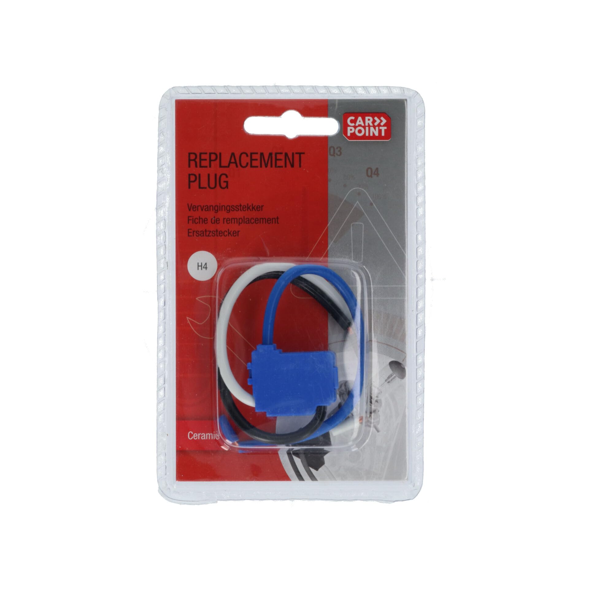 Carpoint H4 Stecker | Keramik Ersatzstecker für H4 Autolampen