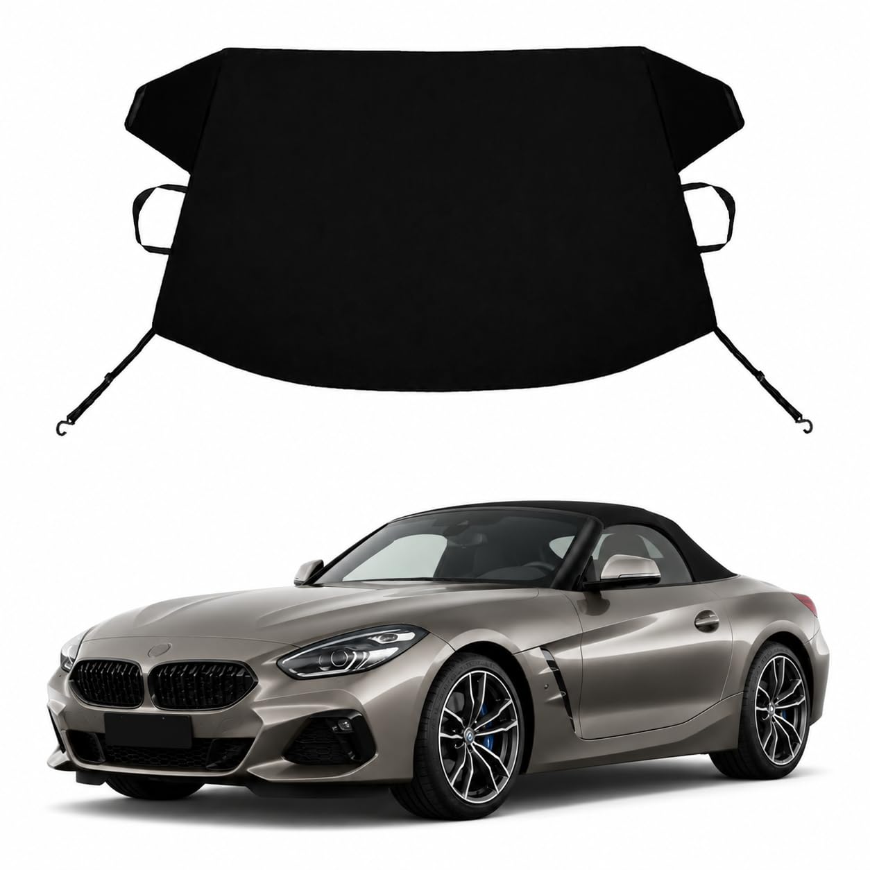 Z4 Custom Windshield Cover for Ice and Snow BMW Z4 Heavy Duty 600D Oxford Fabric Windshield Protector Fit Waterproof Frost Snow Cover Winter Car Accessories