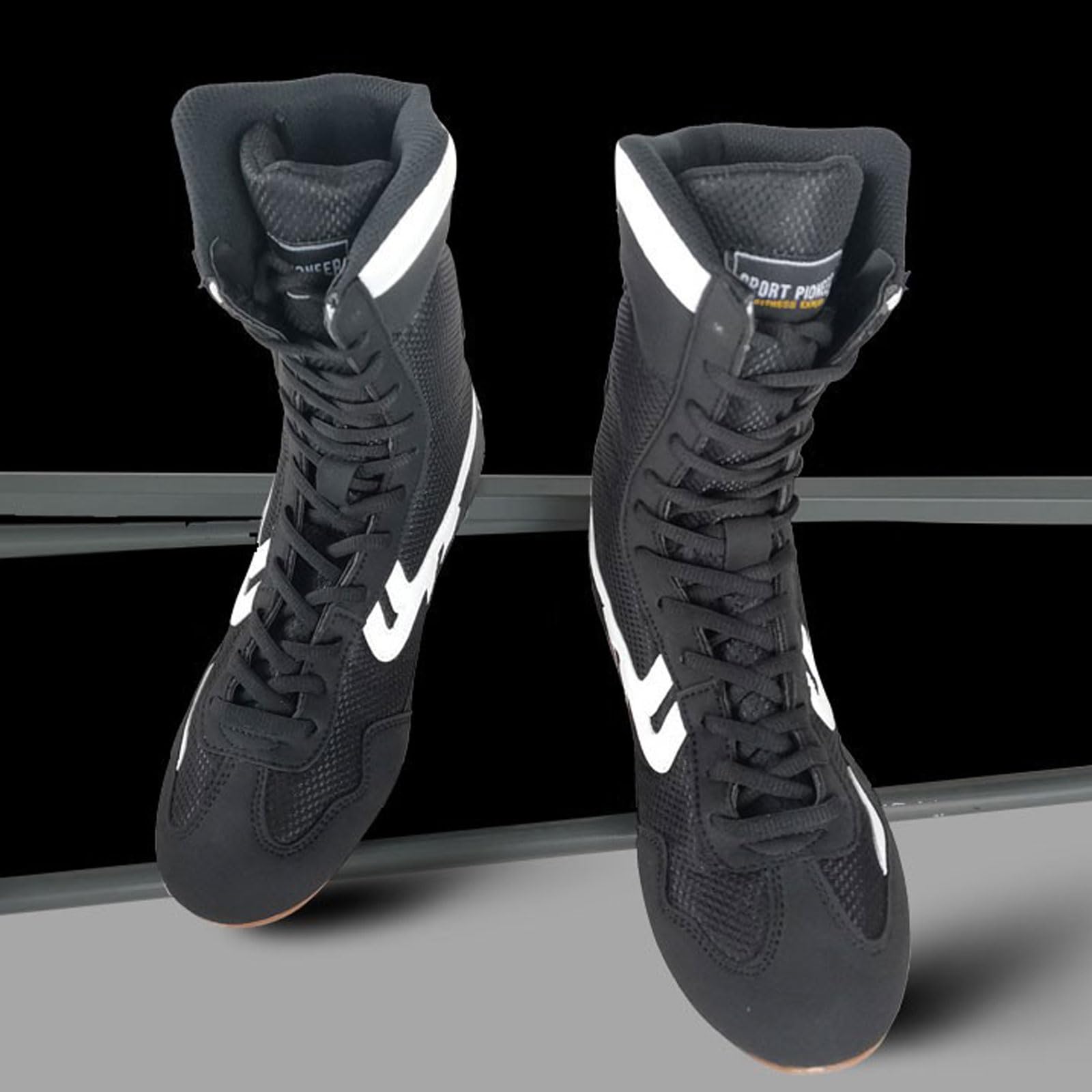 Scarpe Da Boxe/ Wrestling High-Top Unisex - Traspiranti, Antiscivolo, Supporto Caviglia (Taglie 35-46 EU)