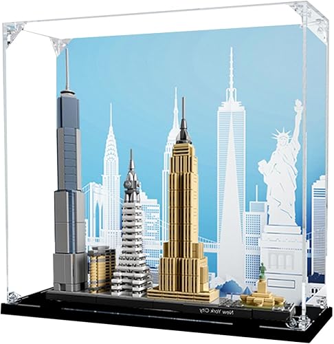 Miniatura 9 de Vitrina de acrílico para Lego Architecture New York City 21028, a prueba de polvo, compatible con el modelo Lego, regalo de escaparate (0.118 in