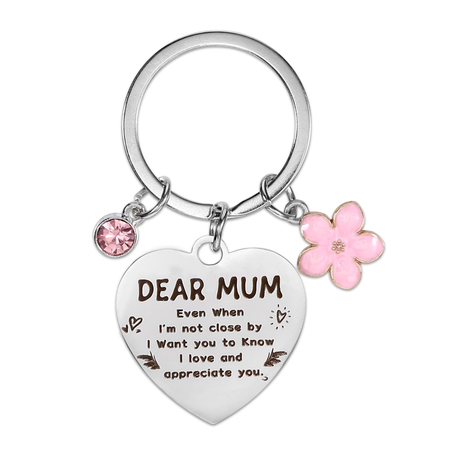 YieWeyhe Mum Birthday Gifts Birthday Gifts for Mum, Keyrings For Mothers, Christmas Gifts, New Year's Day Thanksgiving Mother's Day for Mom(Type A)
