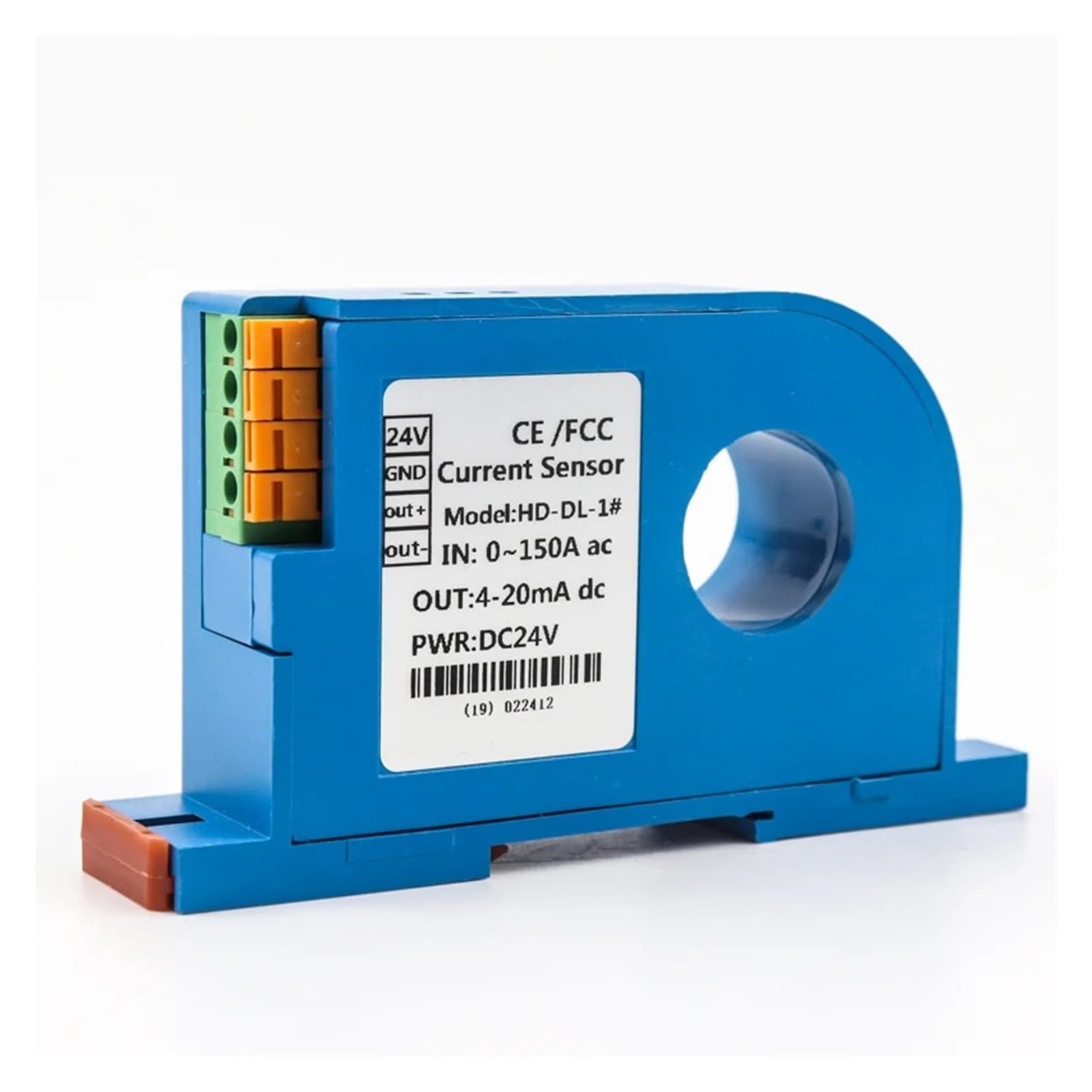 Przetwornik prądu zamkniętego Halla z wyjściem 4,20 mA i szyną DIN 0-400 A, 0-10 V DC (4-20 A, 0-500 A DC-22 MM-AC 220V)