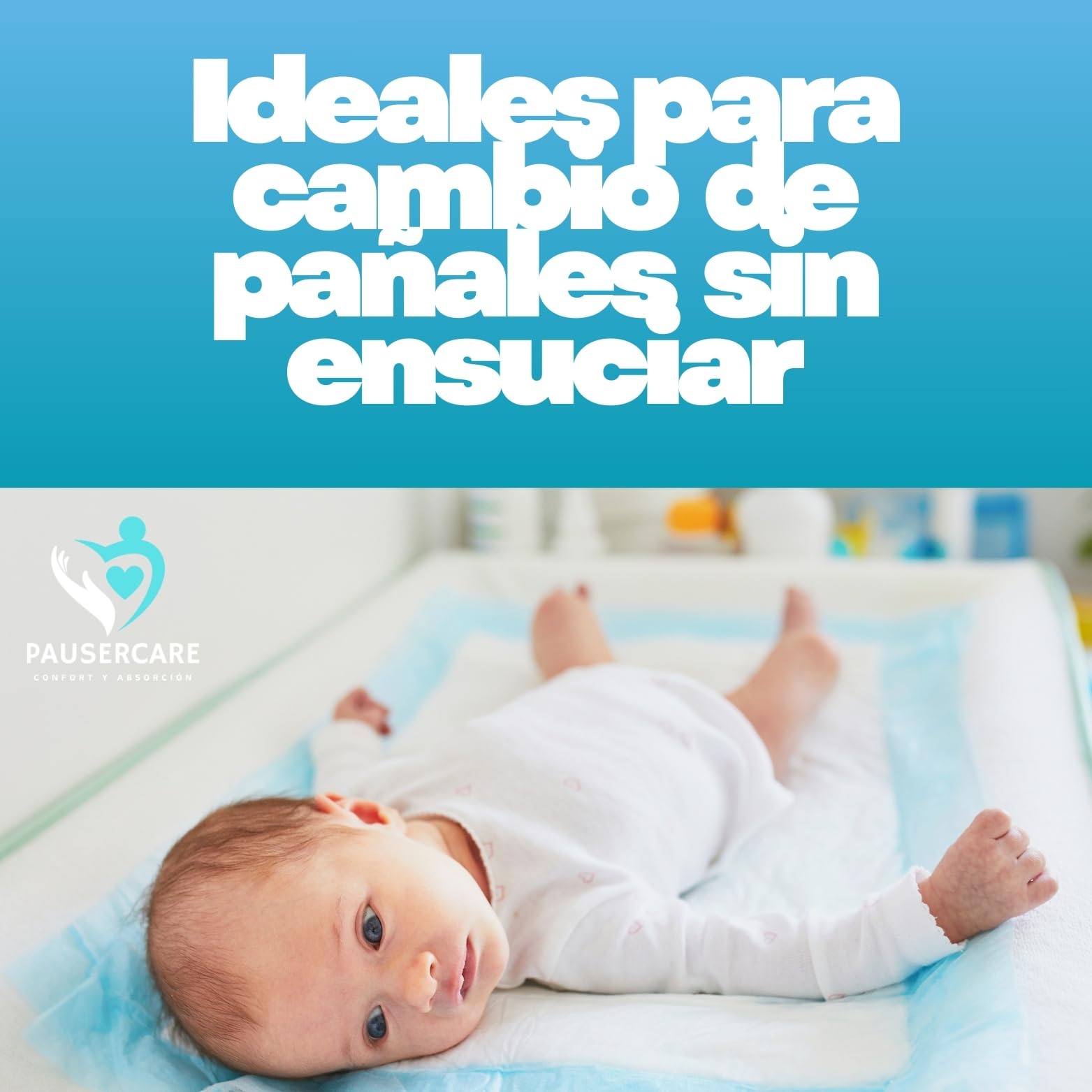 Empapadores PAUSERCARE Incontinencia - Desechables 60x90 CM- 20Ud - Protectores Cama Absorbentes para Adultos, Bebes Perro Gato. Higene, Hospital, Protección Sanitaria Y Doméstica - Salvacamas