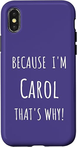 Miniatura 4 de iPhone 14 Pro Porque soy Carol por eso divertido primer nombre regalo para la funda