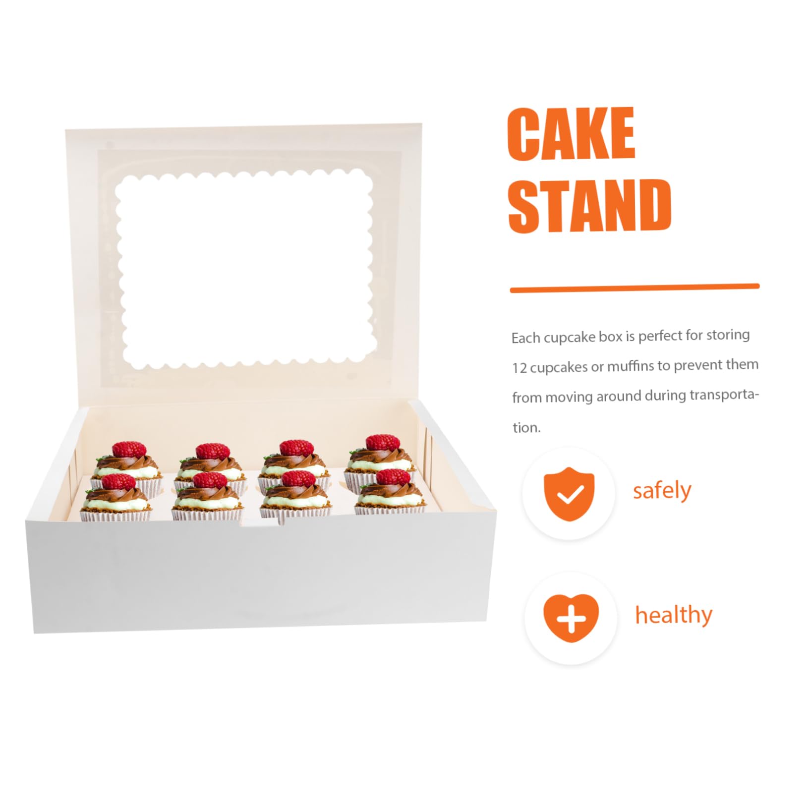 OUNONA Confezione da 5 scatole per torte, cupcake, in carta, per
