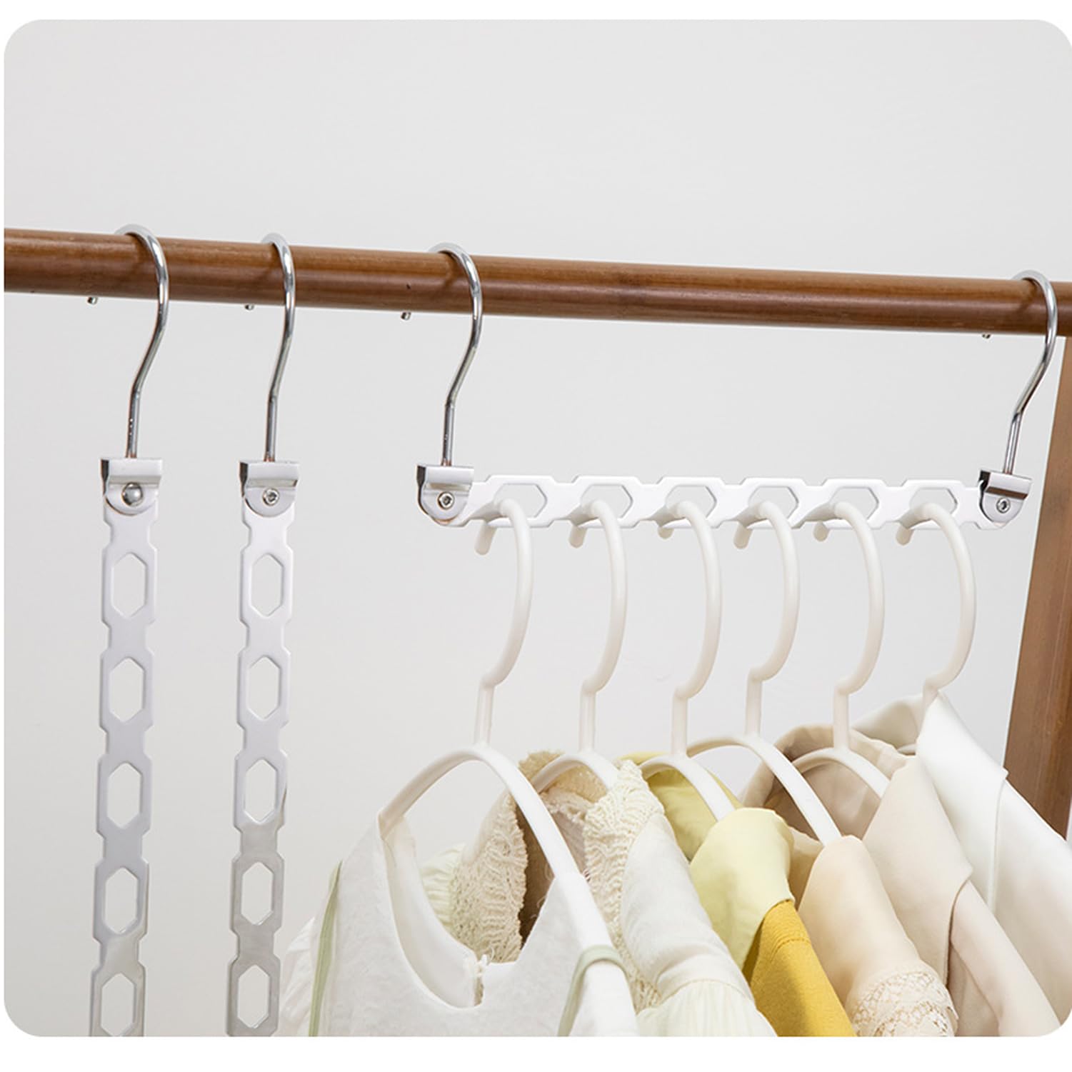 Perchas que ahorran espacio, organizador de perchas de metal, ahorro de espacio en el armario, perchas mágicas plegables para ropa pesada, organizadores de armario y almacenamiento, artículos