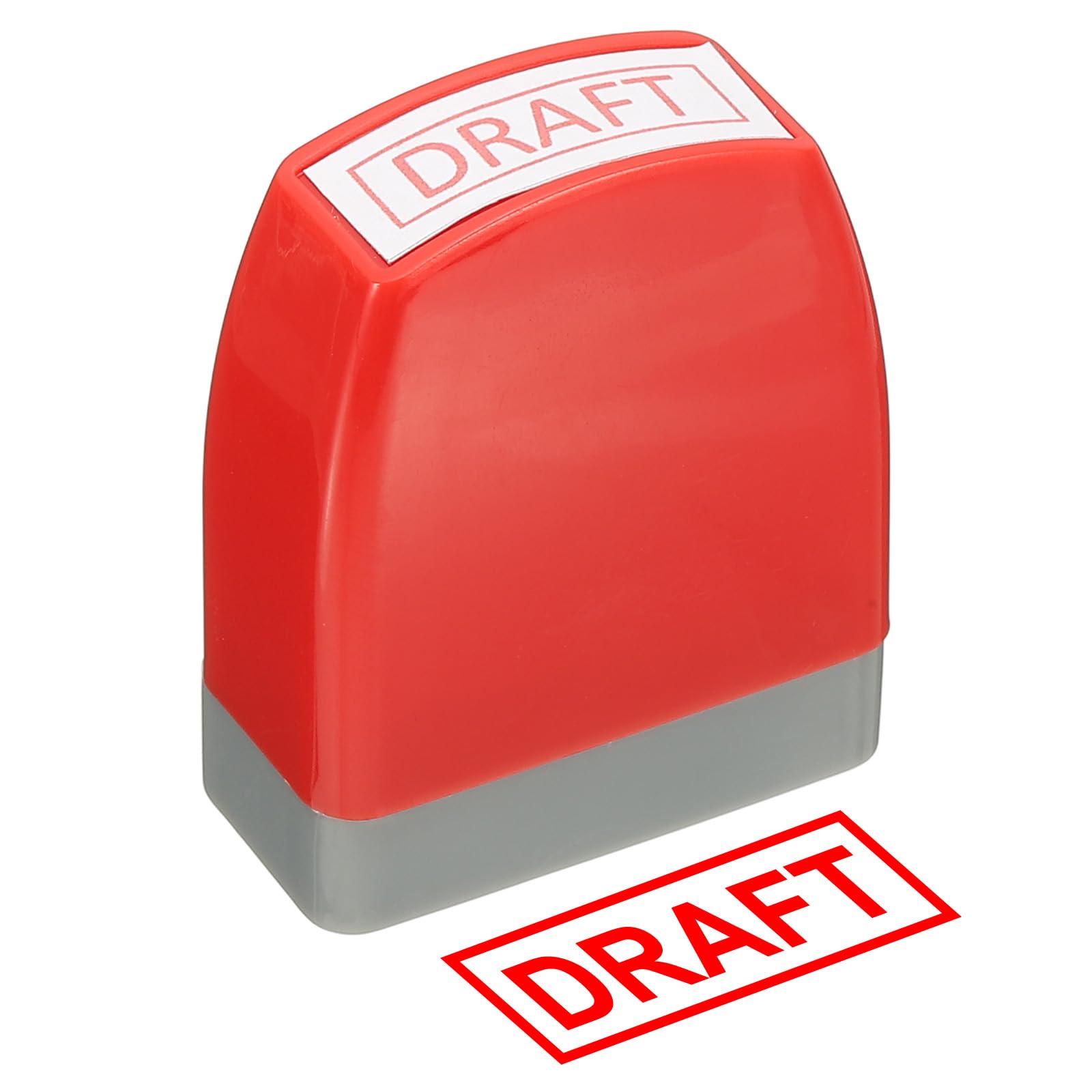 PATIKIL Draft Notice Stamp Self Inking, Red Ink Office Pre Inked Message Stamp for Business, Red