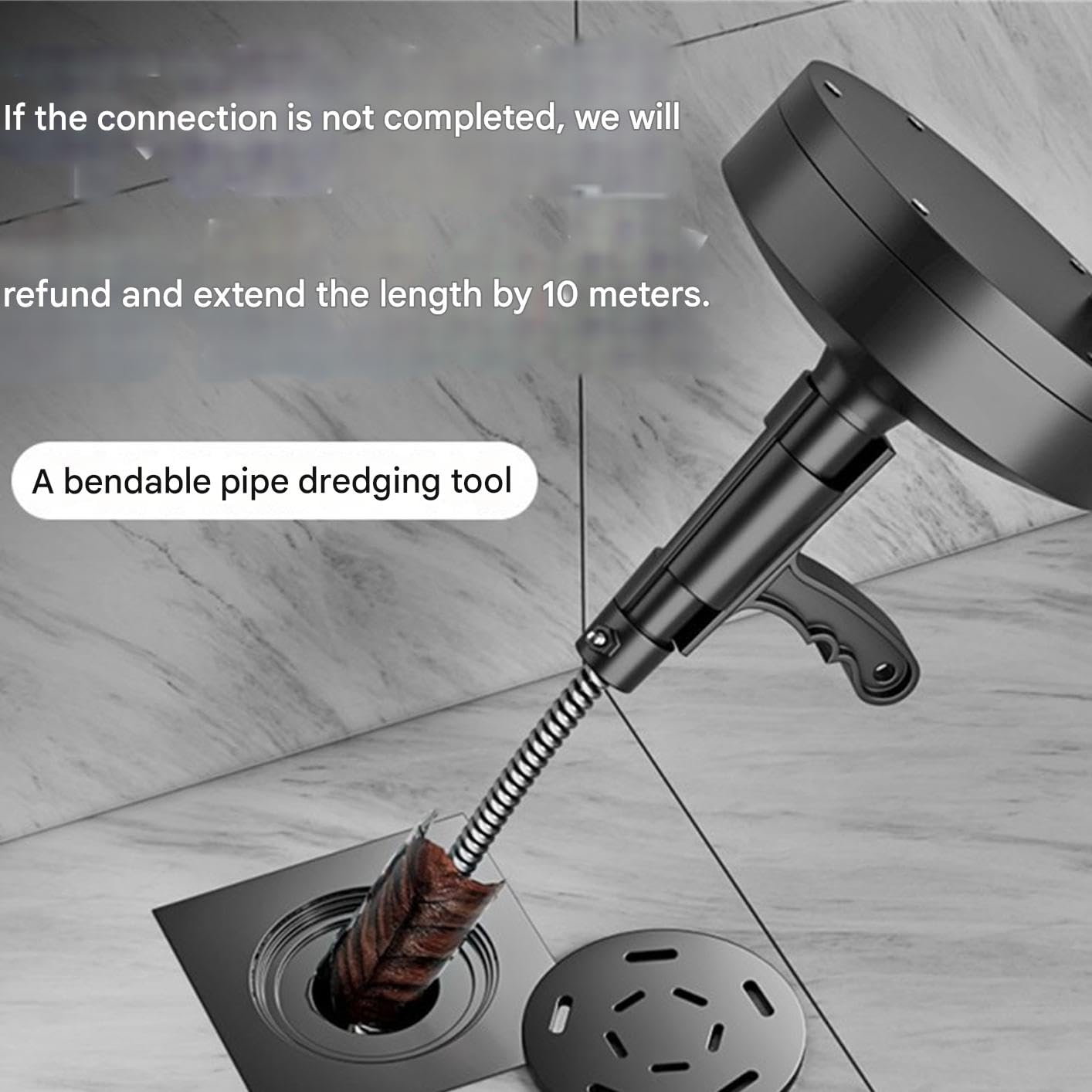 Robuster Manueller Abflussreiniger Mit Stahlfeder Für Küchenspüle Badezimmer Toilette Verstopfungsentfernung Ergonomisches Griffdesign Handlicher Rohrreiniger